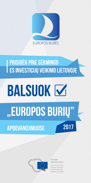 Balsuokite už aktualiausius ir pažangiausius "Europos Burės" 2017 projektus!